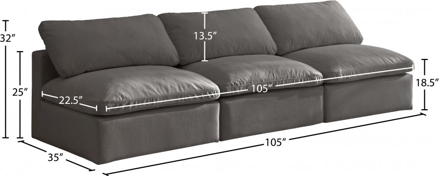 Plush Velvet Standard Comfort Modular Sofa