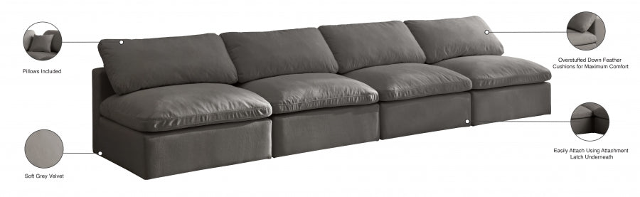 Plush Velvet Standard Comfort Modular Sofa