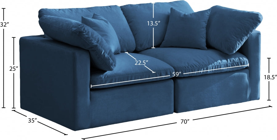 Plush Velvet Standard Comfort Modular Sofa