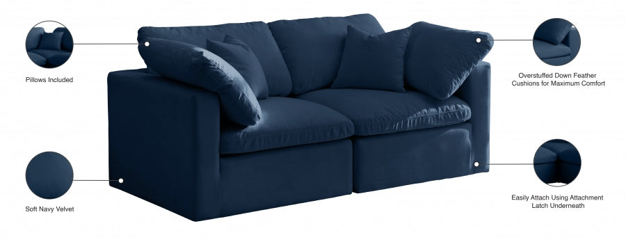 Plush Velvet Standard Comfort Modular Sofa