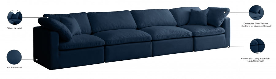 Plush Velvet Standard Comfort Modular Sofa