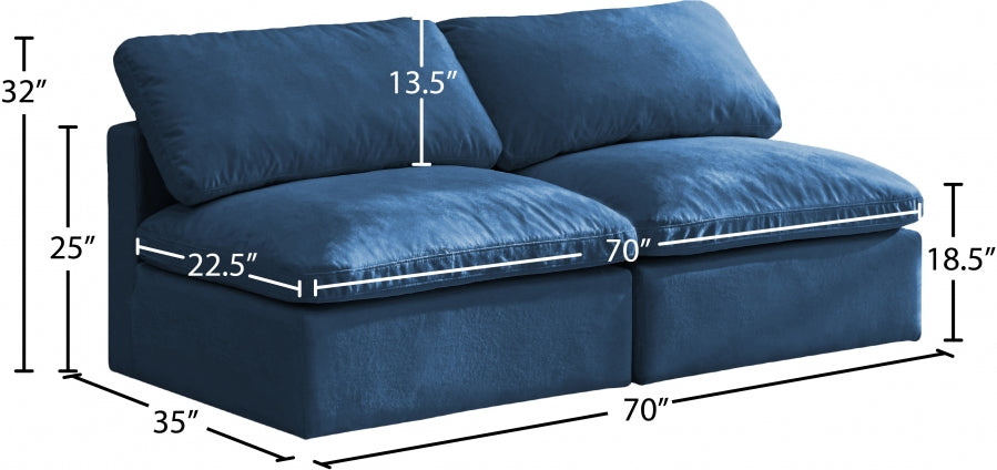 Plush Velvet Standard Comfort Modular Sofa