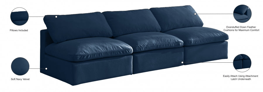 Plush Velvet Standard Comfort Modular Sofa