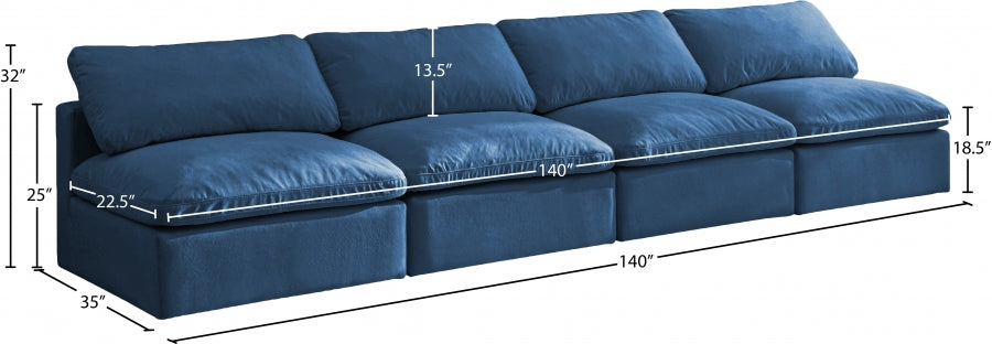 Plush Velvet Standard Comfort Modular Sofa