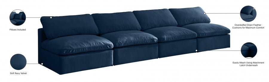 Plush Velvet Standard Comfort Modular Sofa