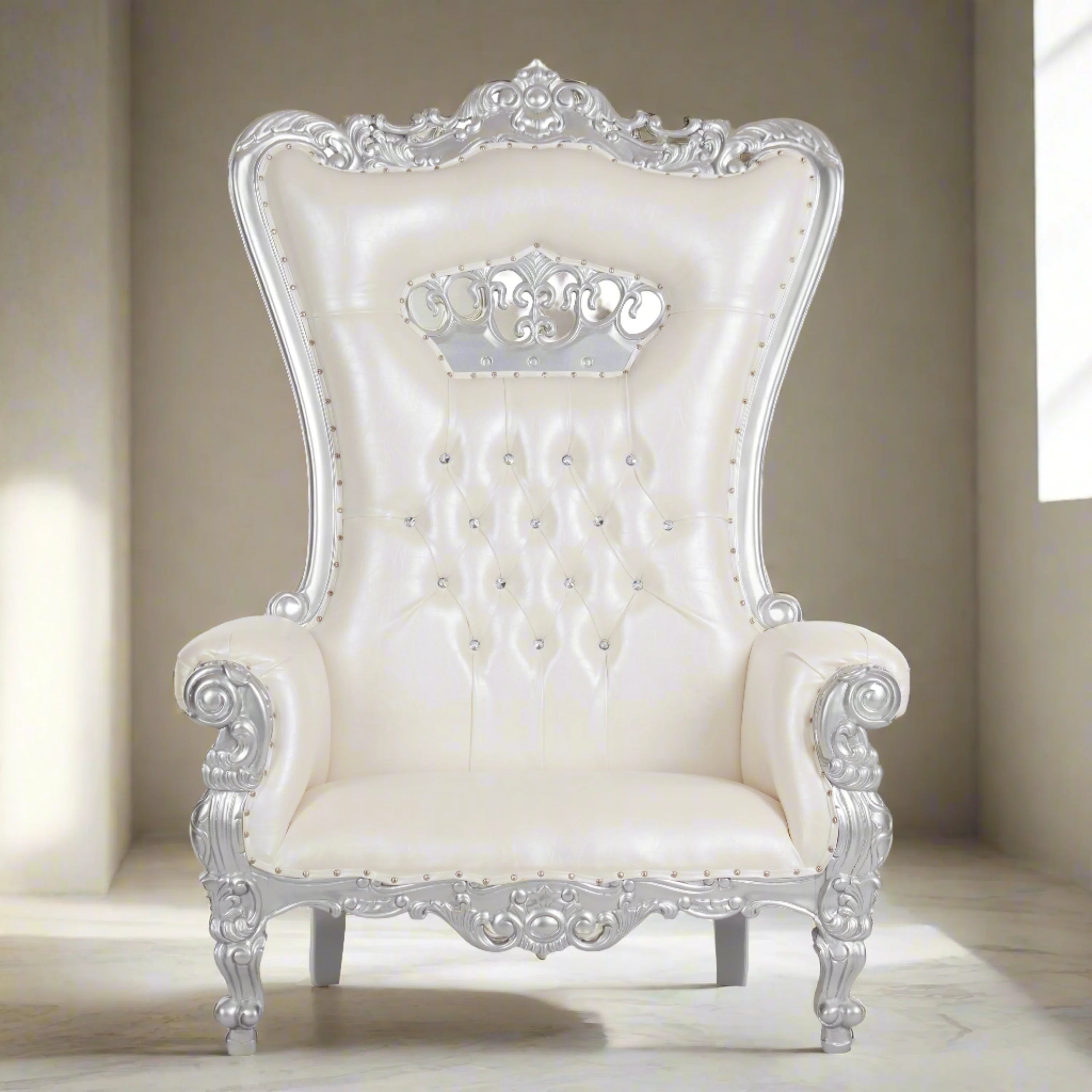 Crown Tiffany Extra Wide Throne Chair
