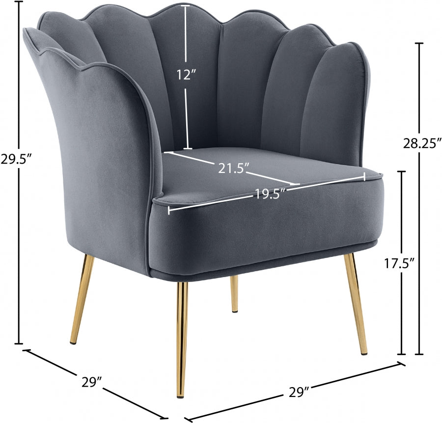 Jester Velvet Upholstered Accent Chair