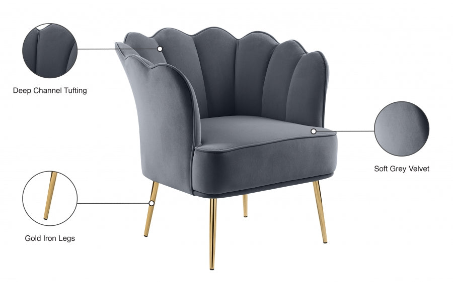 Jester Velvet Upholstered Accent Chair