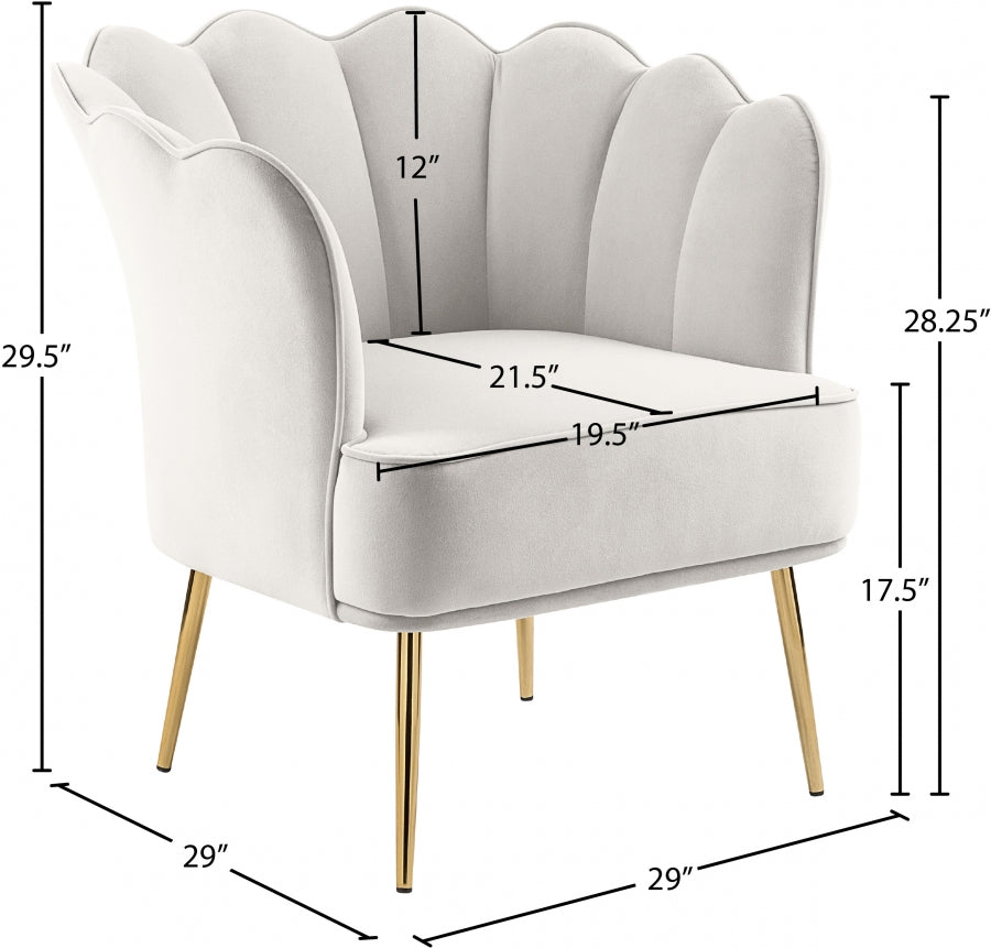 Jester Velvet Upholstered Accent Chair