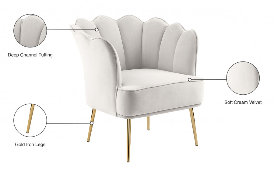 Jester Velvet Upholstered Accent Chair