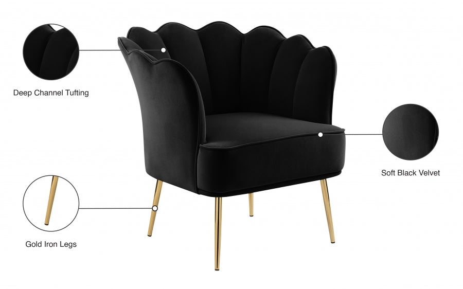 Jester Velvet Upholstered Accent Chair