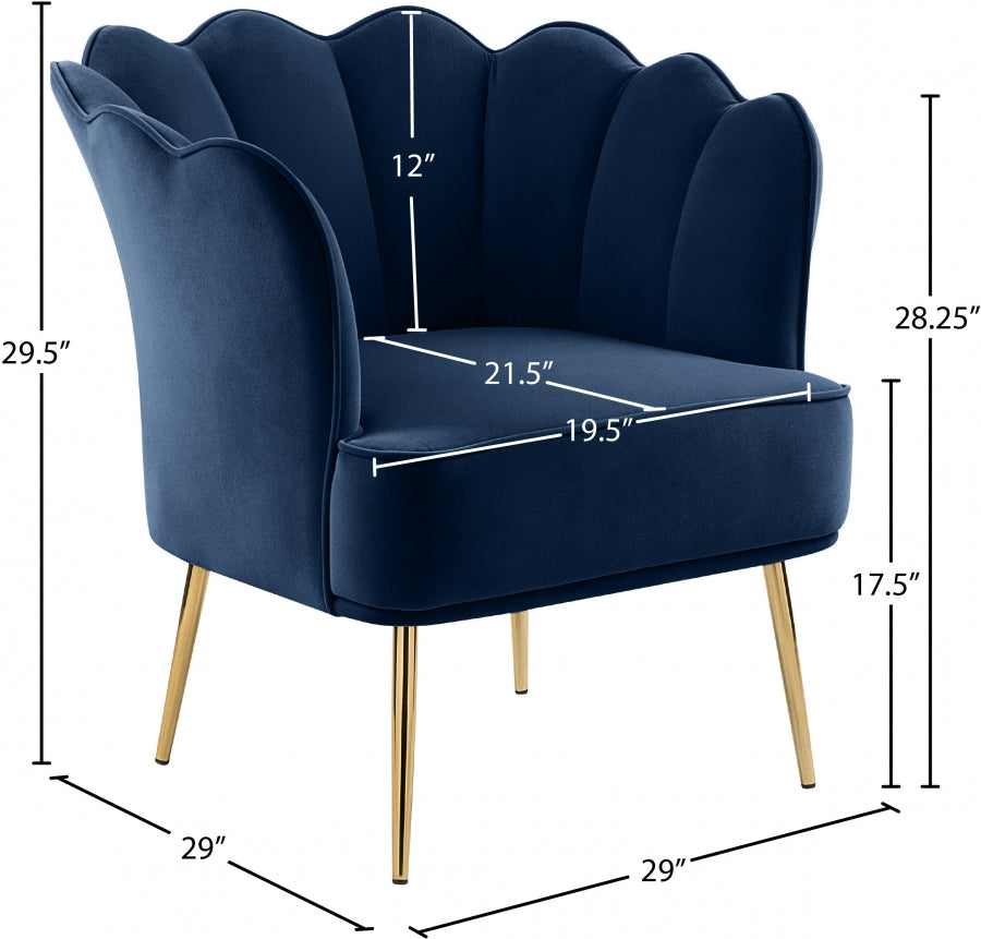 Jester Velvet Upholstered Accent Chair