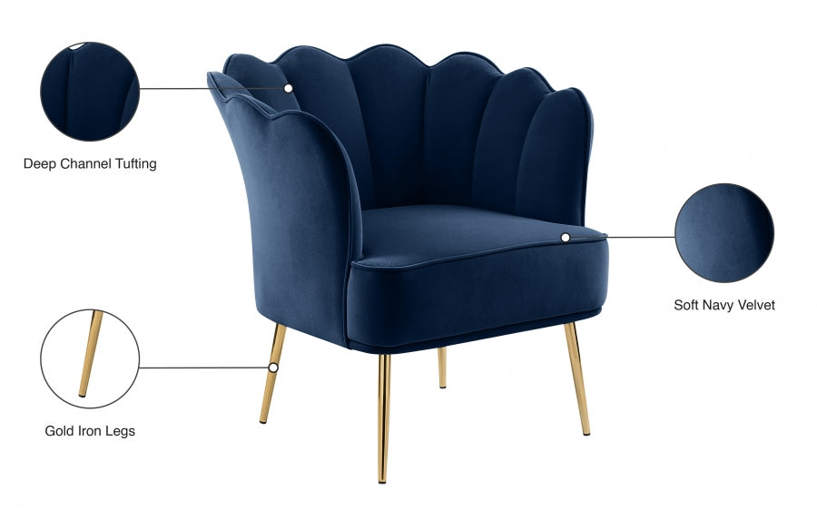 Jester Velvet Upholstered Accent Chair