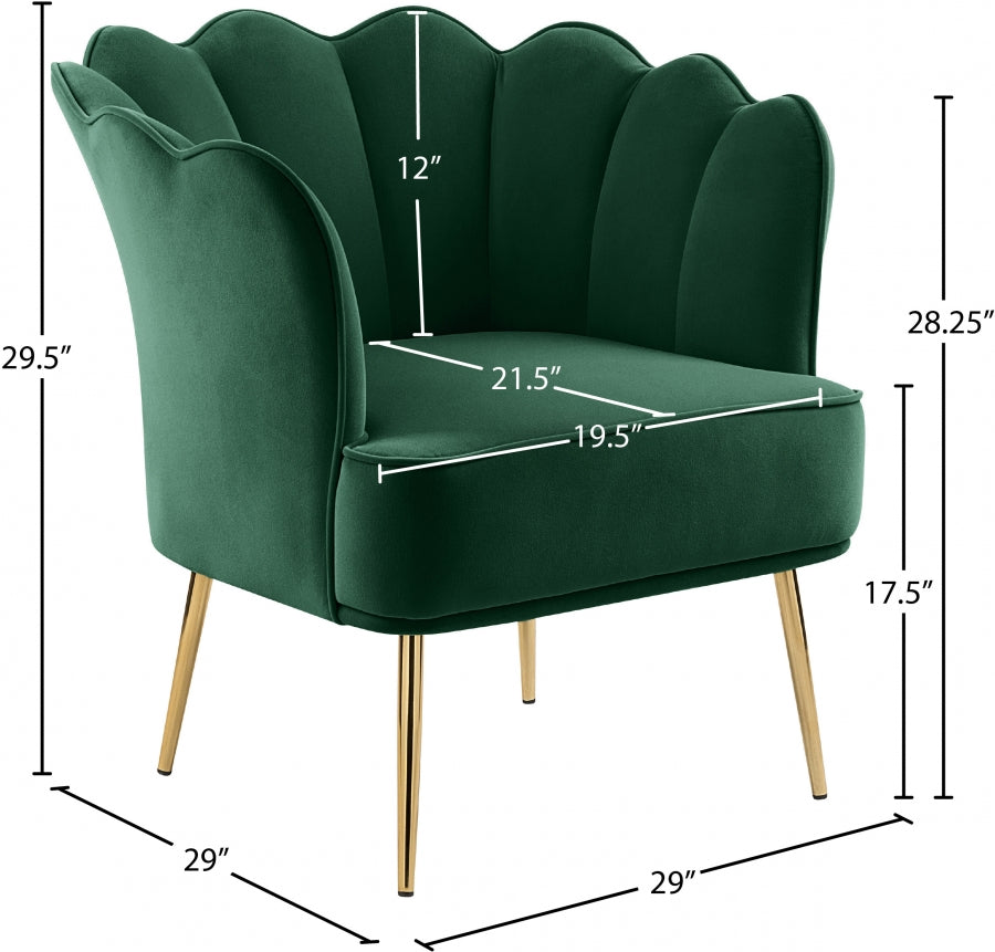 Jester Velvet Upholstered Accent Chair