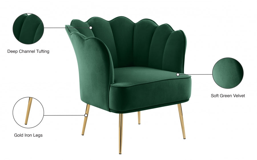 Jester Velvet Upholstered Accent Chair