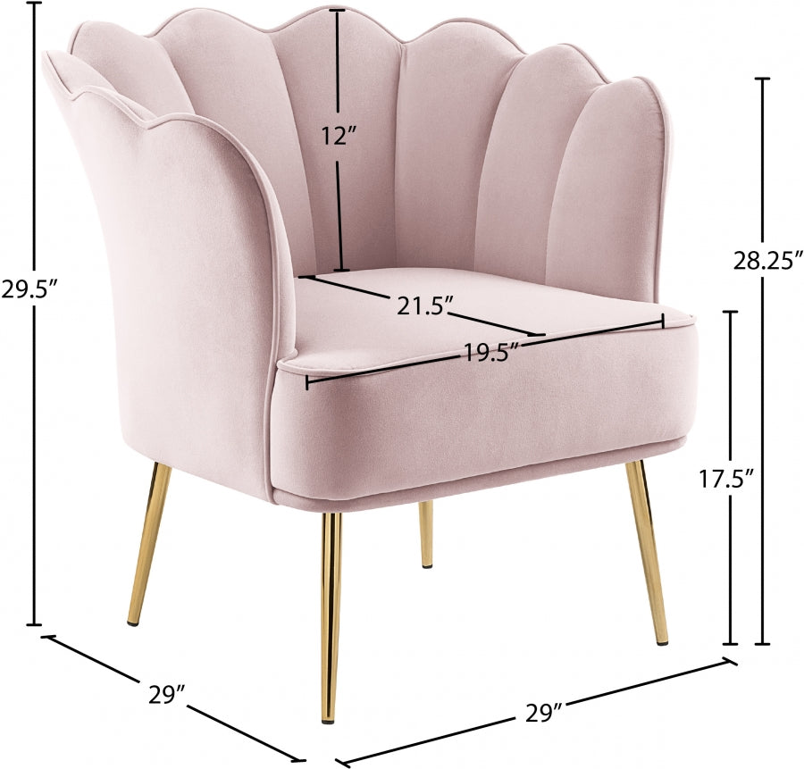 Jester Velvet Upholstered Accent Chair