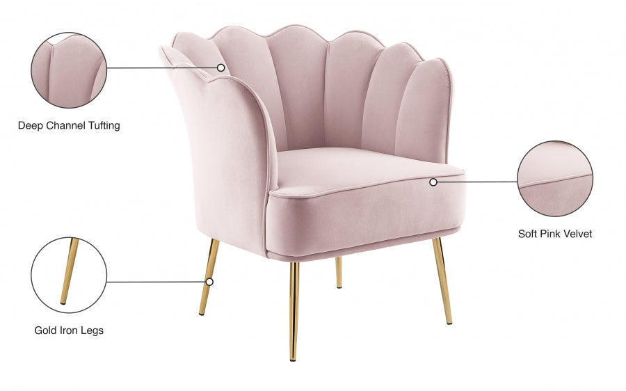 Jester Velvet Upholstered Accent Chair