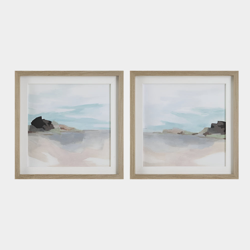 Glacial Coast Framed Prints, S/2