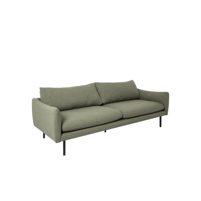 MAPLETON - Green Fabric 3-Seater Sofa