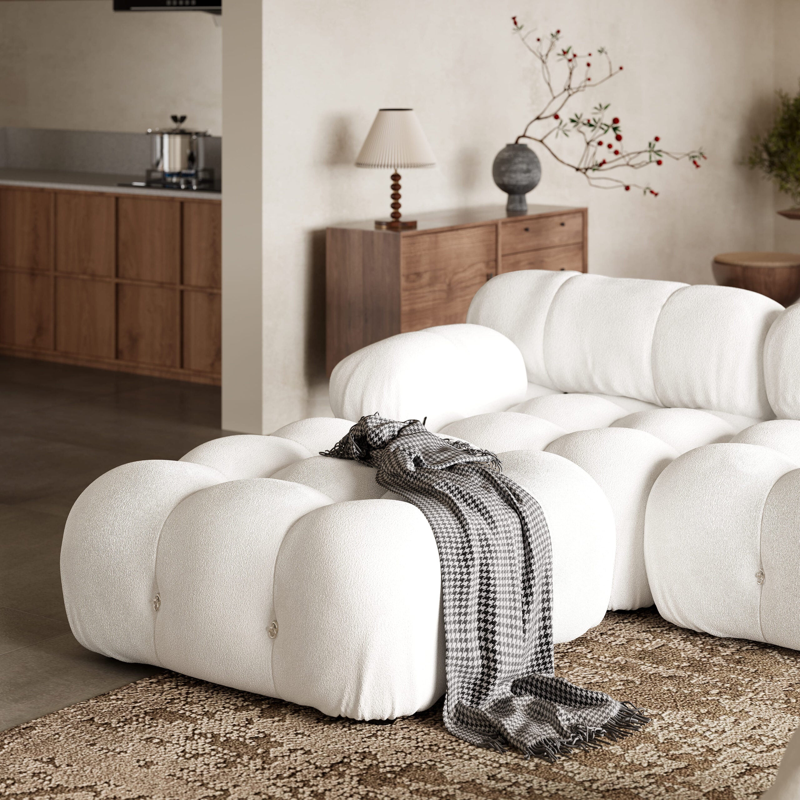 Mario Bellini Boucle Sofa - Middle Module