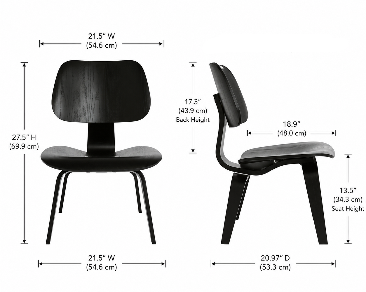 Eames Molded Plywood Lounge Chair Wood Base