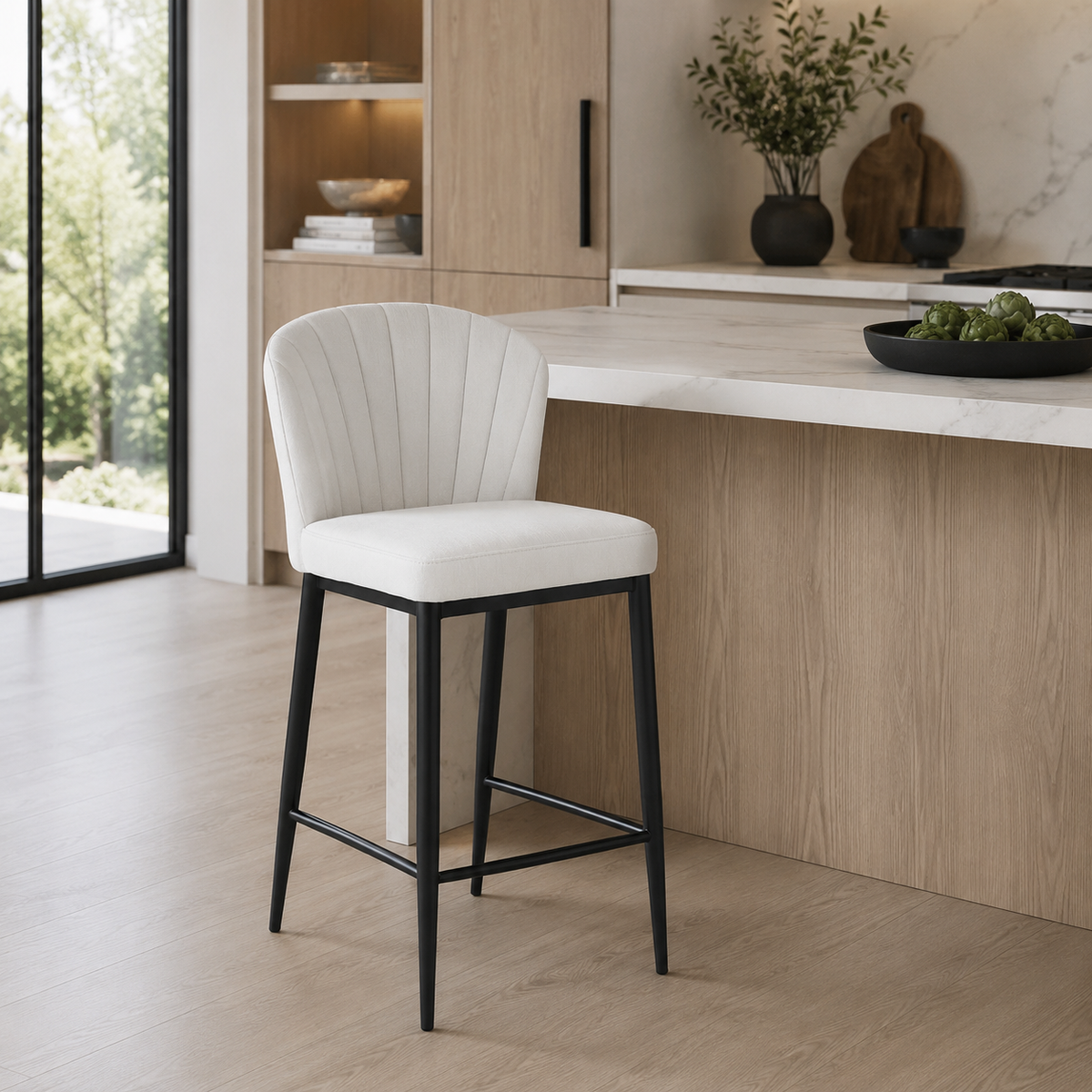 Seashell Counter Stool (Fabric)