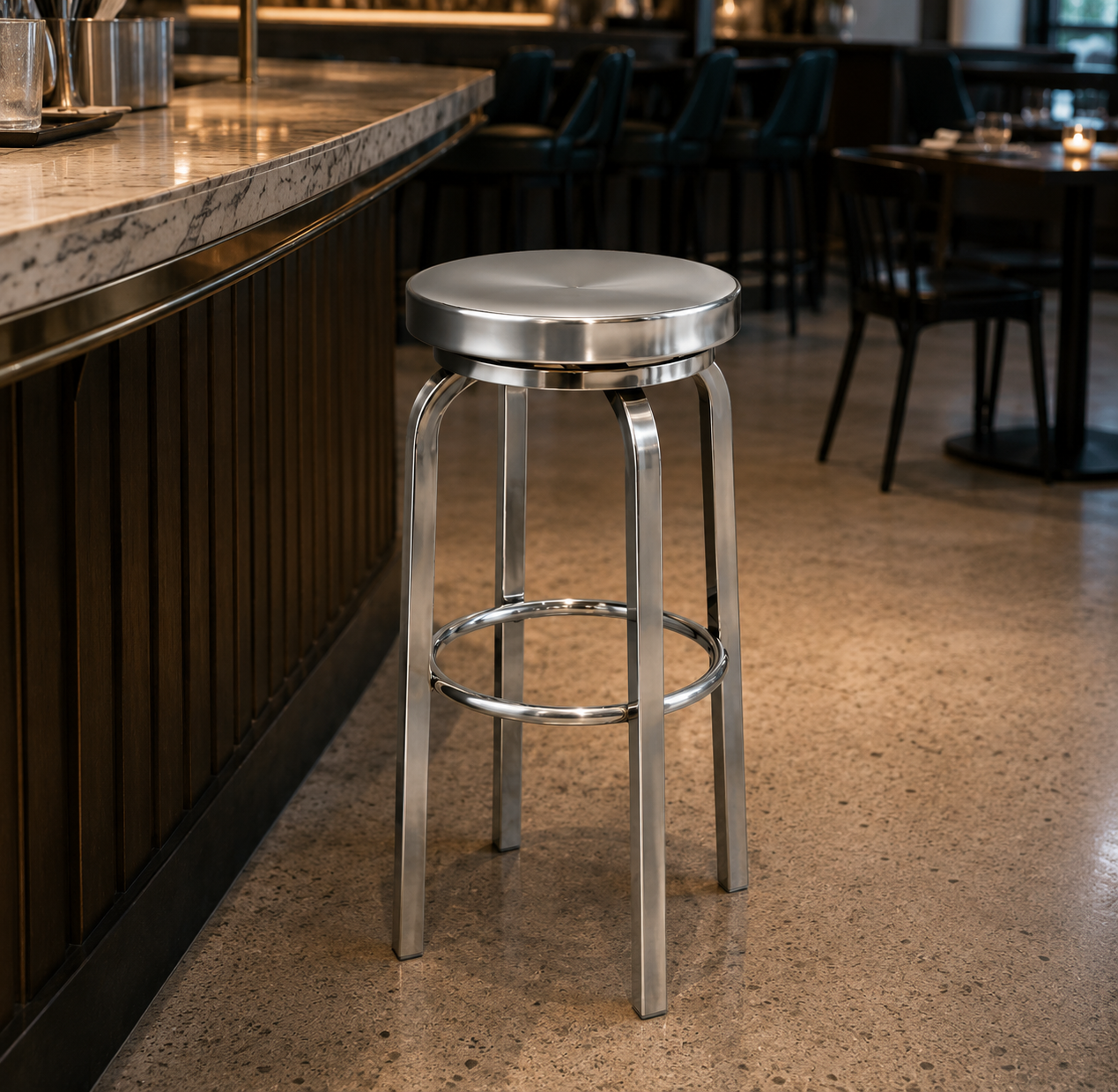 Mel Shinny Swivel Stool