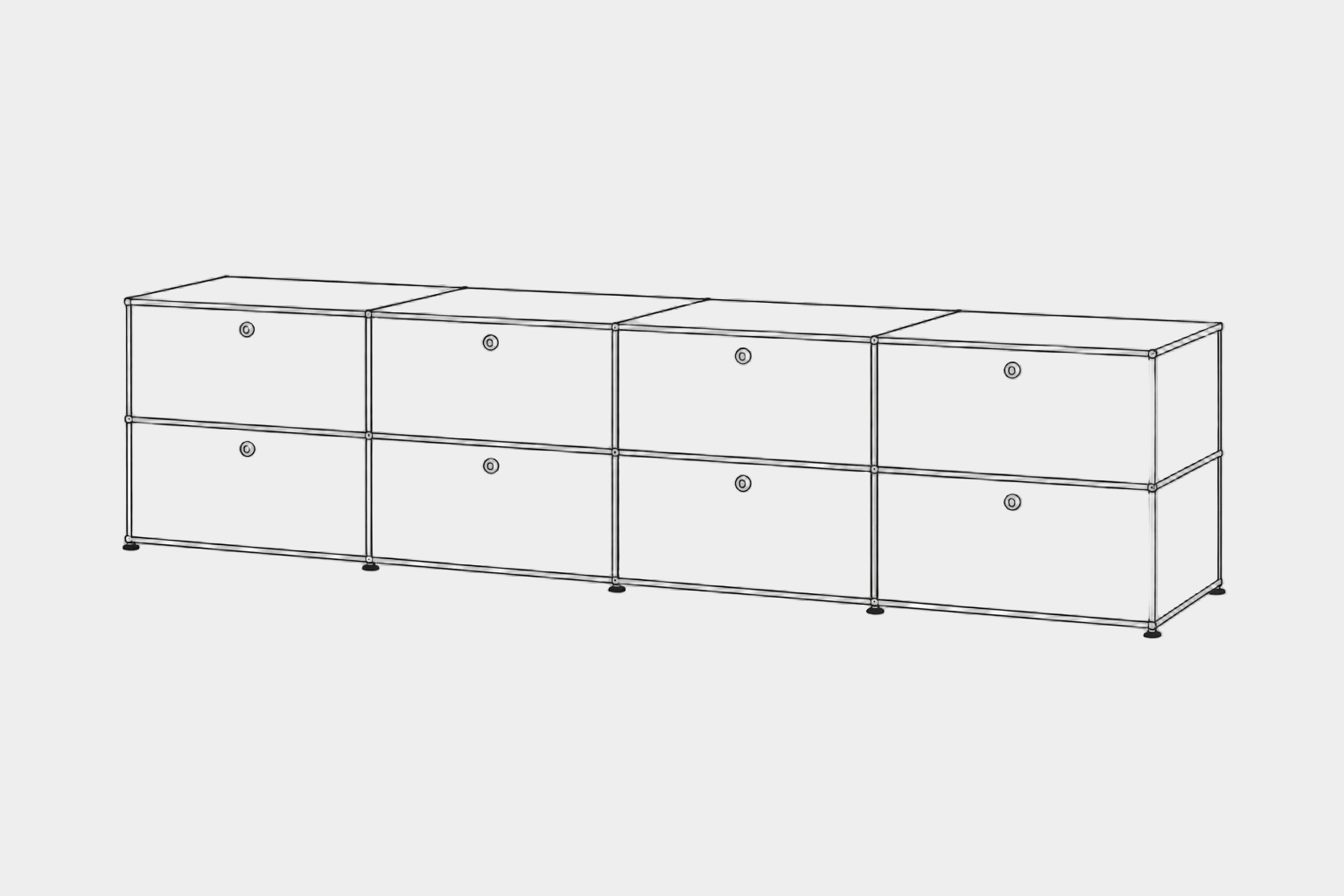 USM Haller E2F Double File Credenza