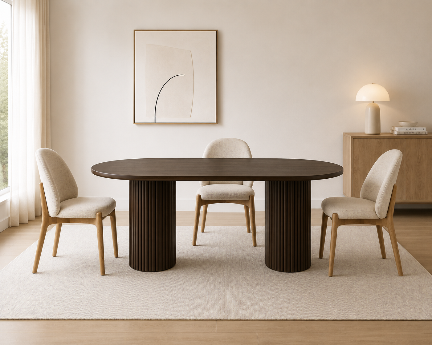 LIVERPOOL Dining Chair Natural Wood Base