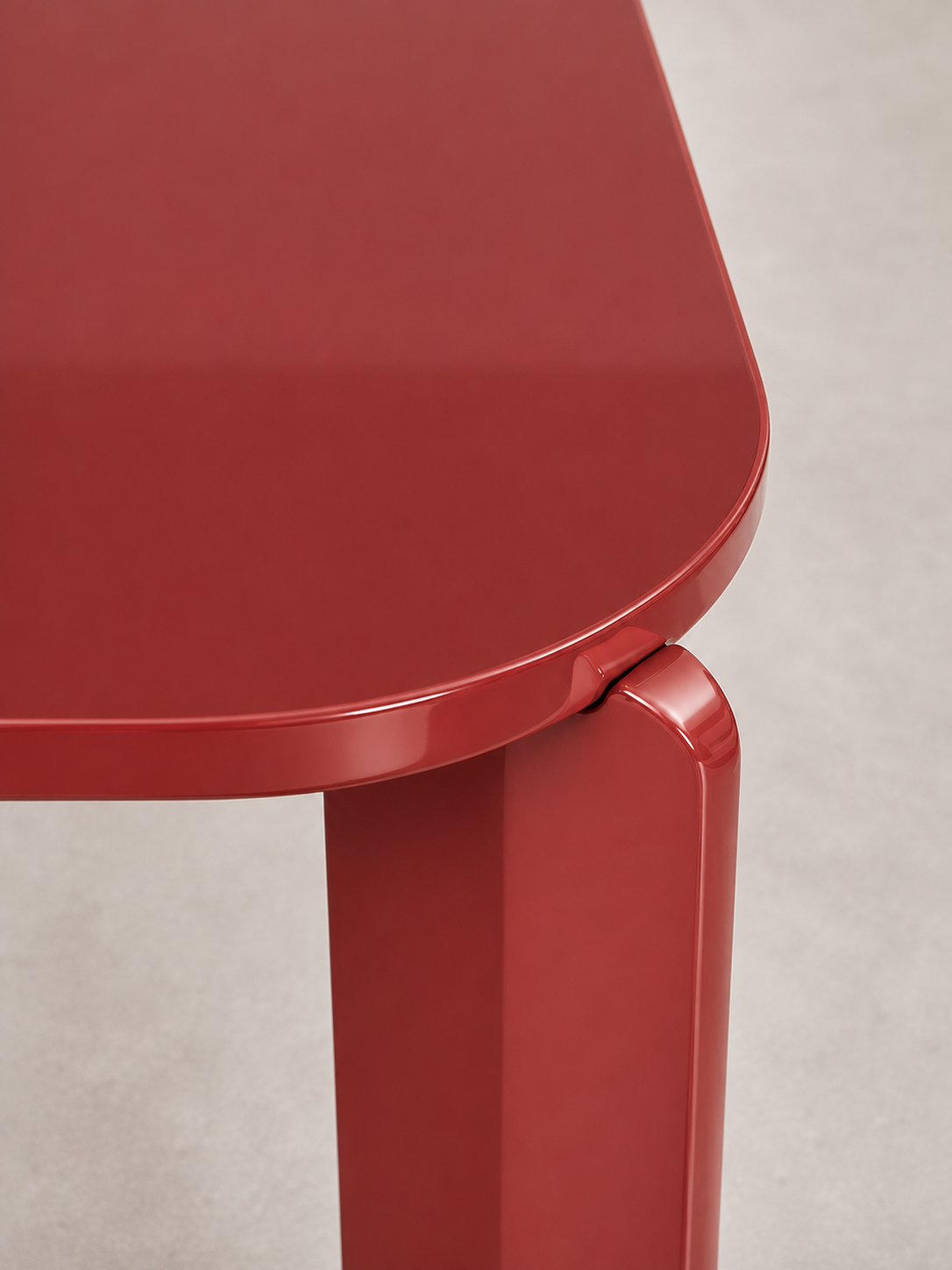 Ginebra Wine Red MDF Dining Table - Reproduction