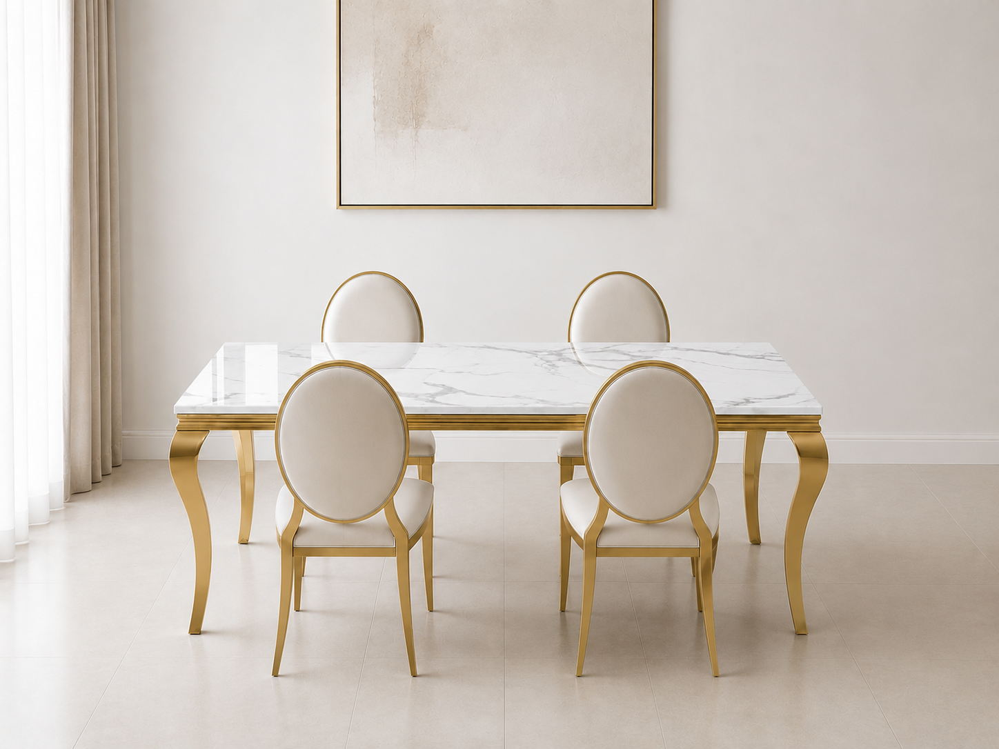 Table à manger courbée