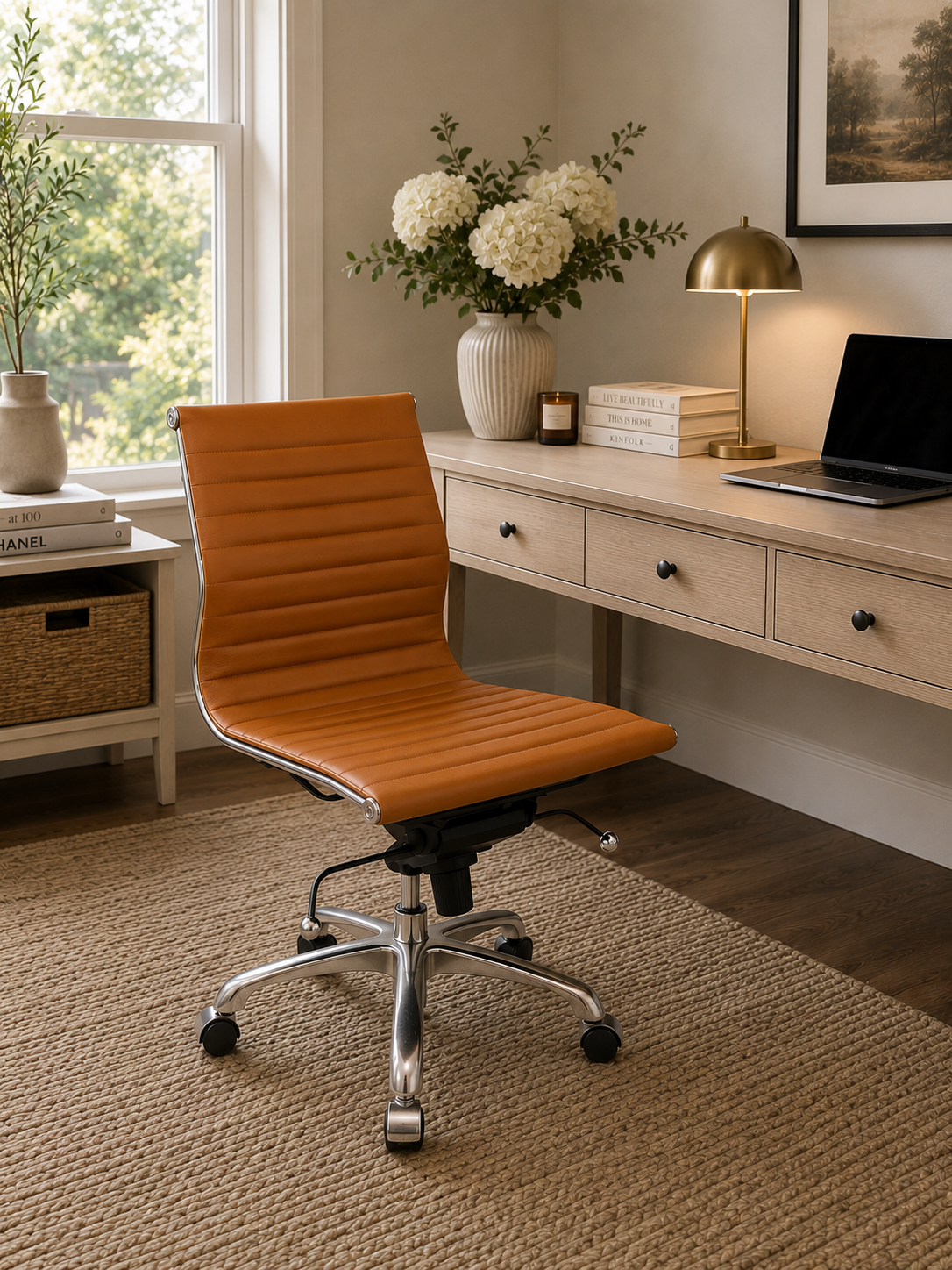 Eames Aluminum Group Management Armless Chair - Low Back