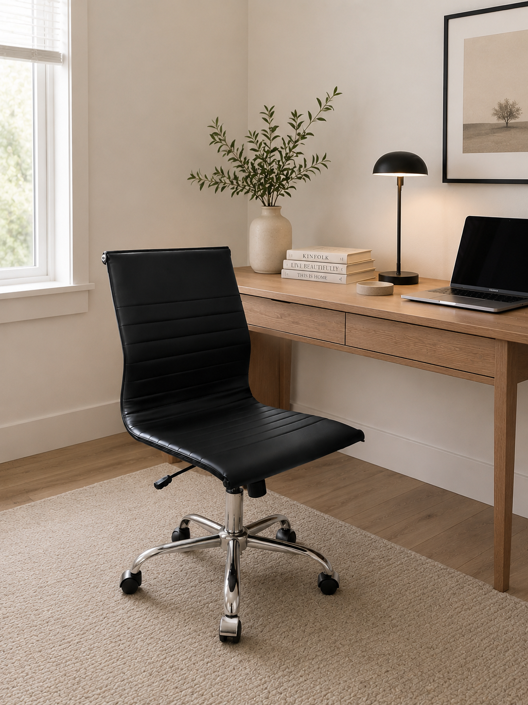Eames Aluminum Group Management Armless Chair - Low Back
