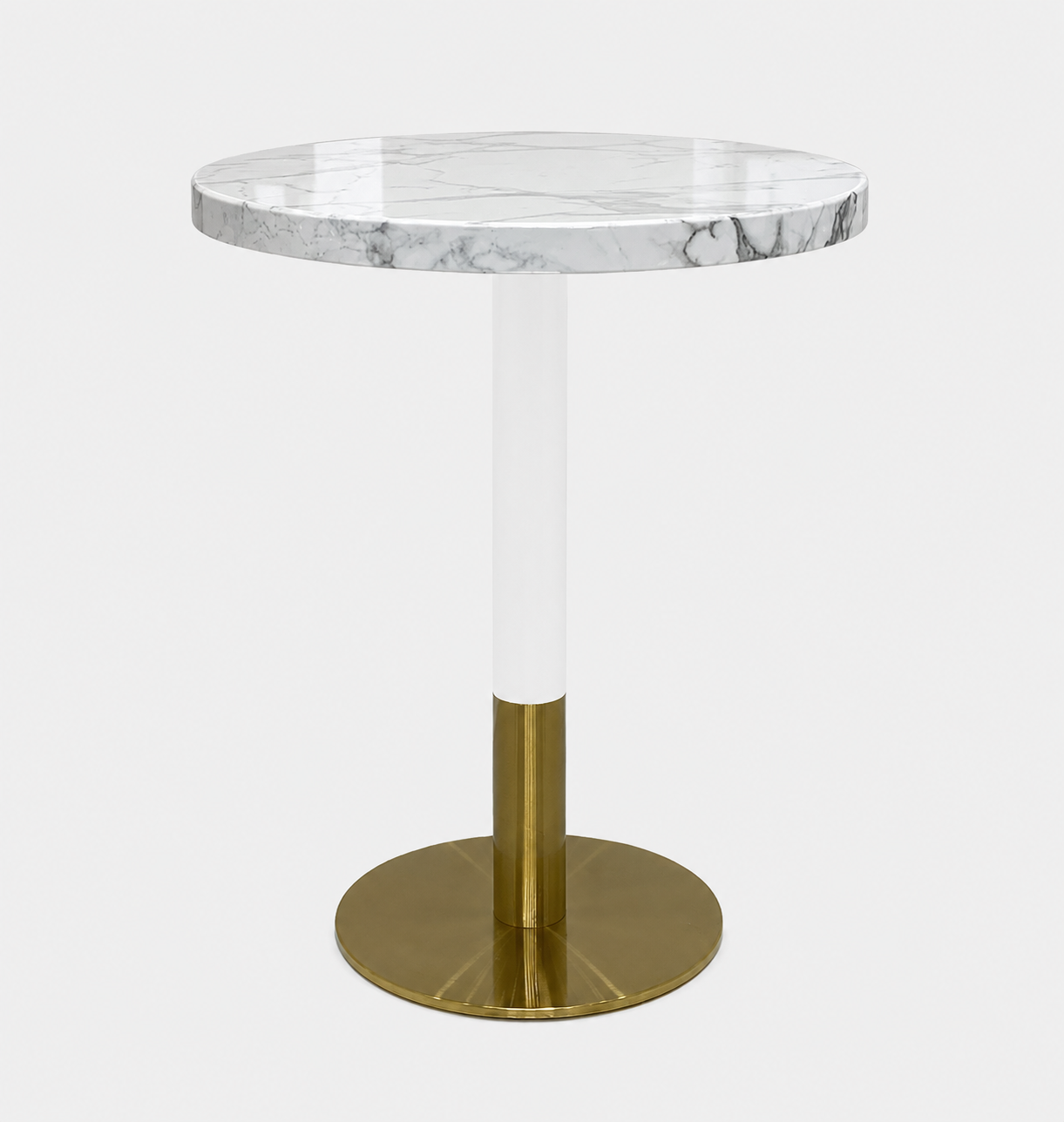 Table ronde Orbit Continental à hauteur de thé - Marbre