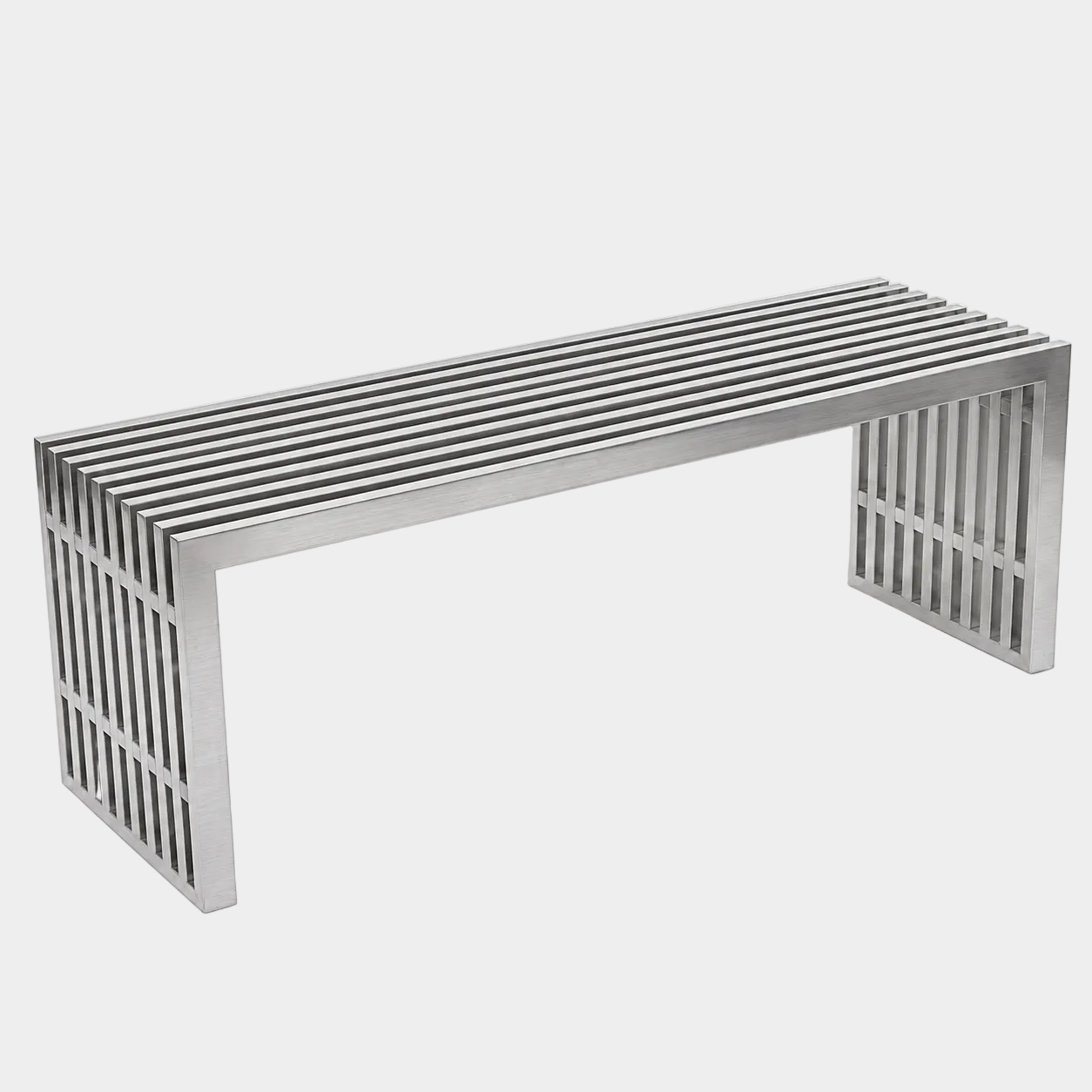 Gridiron Stainless Steel Bench (brushed)