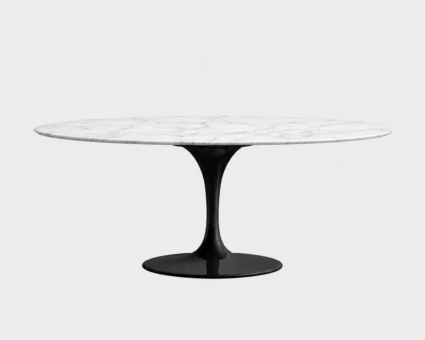 Table à manger ovale en marbre blanc