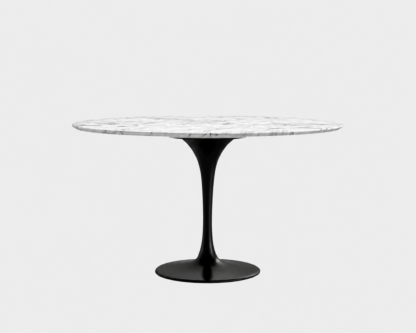 Tulip Table Round - Carrara White Marble