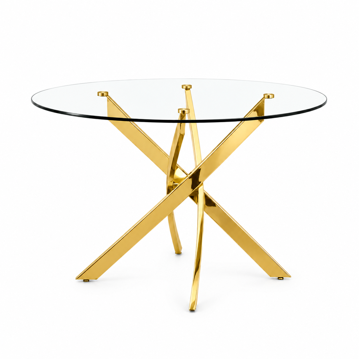 Table à manger ronde Xander (chromée)