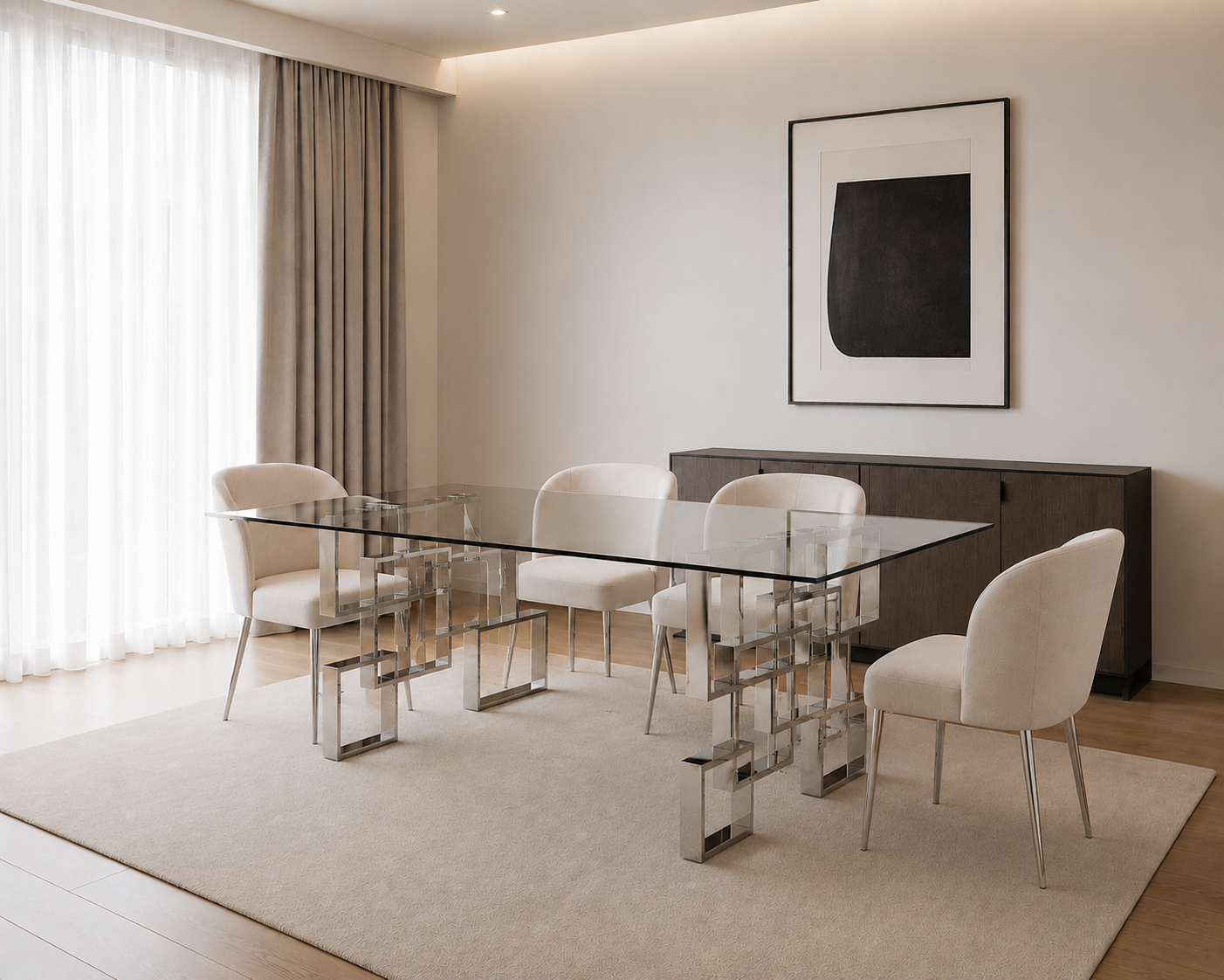 Diva Glass Dining Table