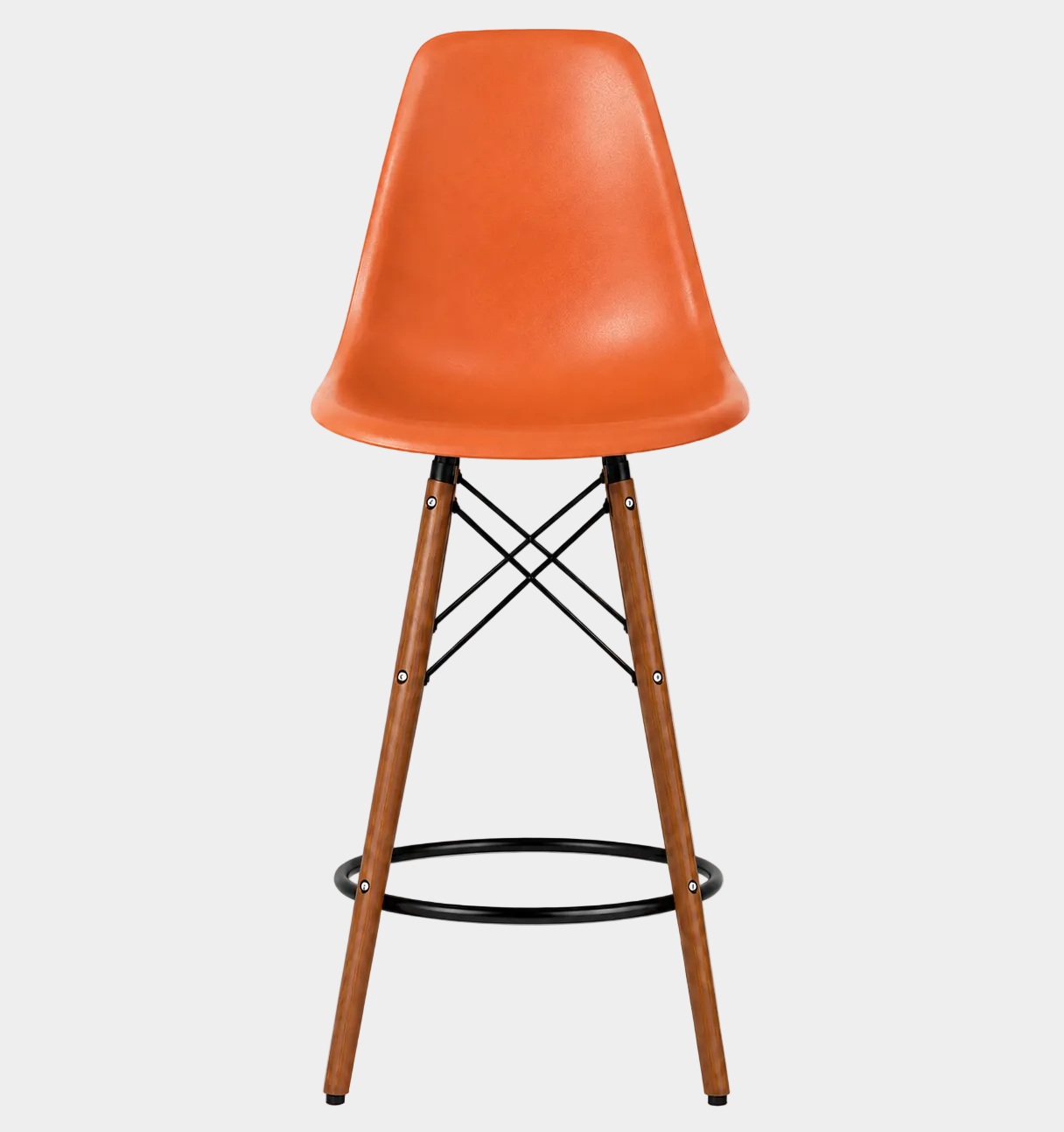 Tabouret Eiffel avec pattes en bois de noyer (26")