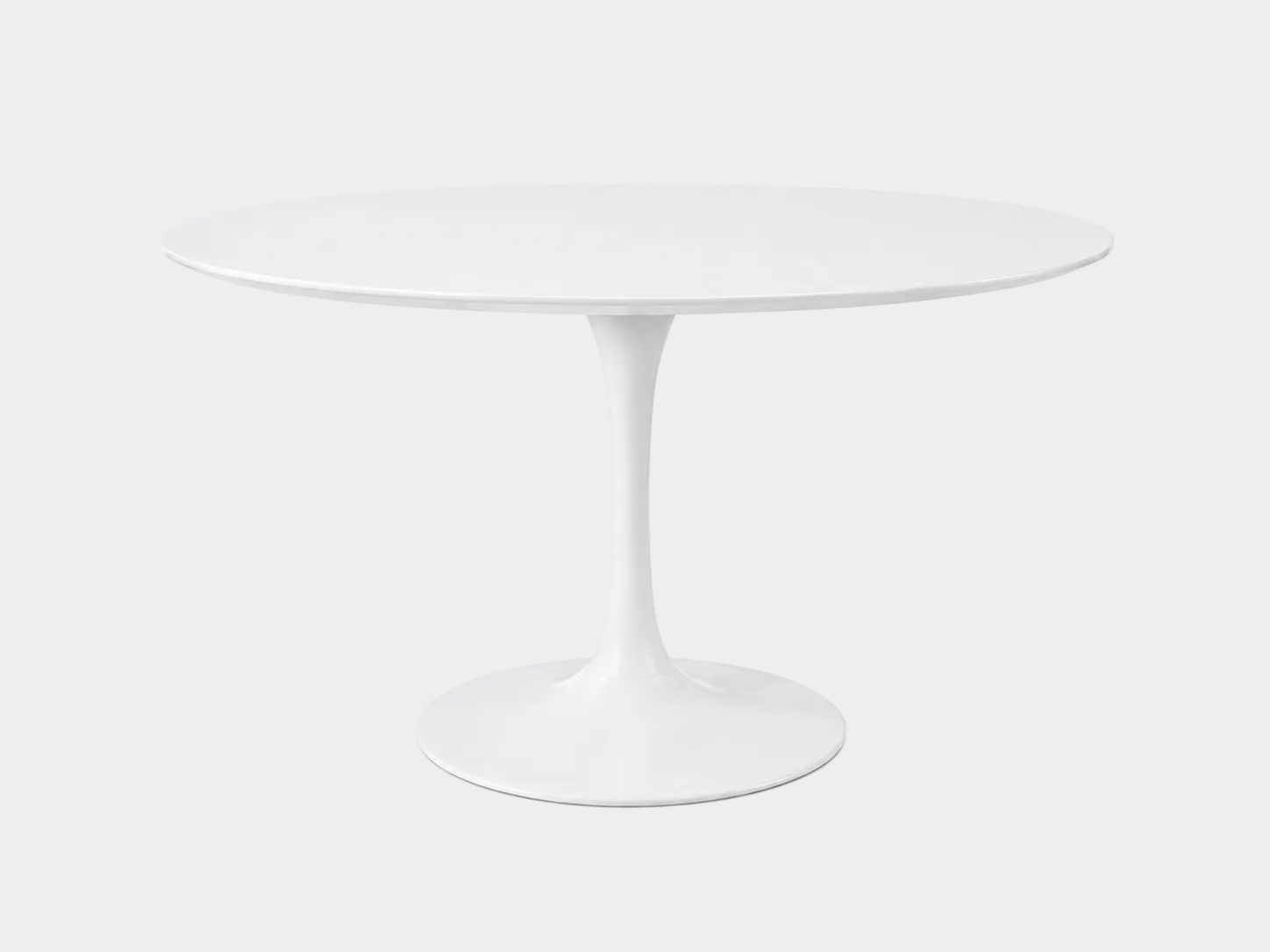 White Lacquer Round Tulip Dining Table