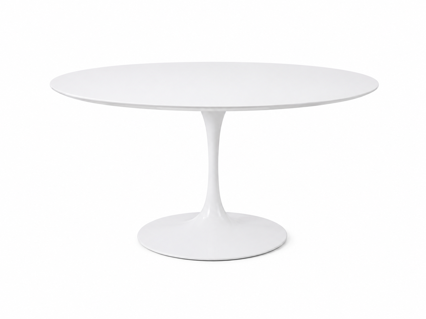 White Lacquer Round Tulip Dining Table