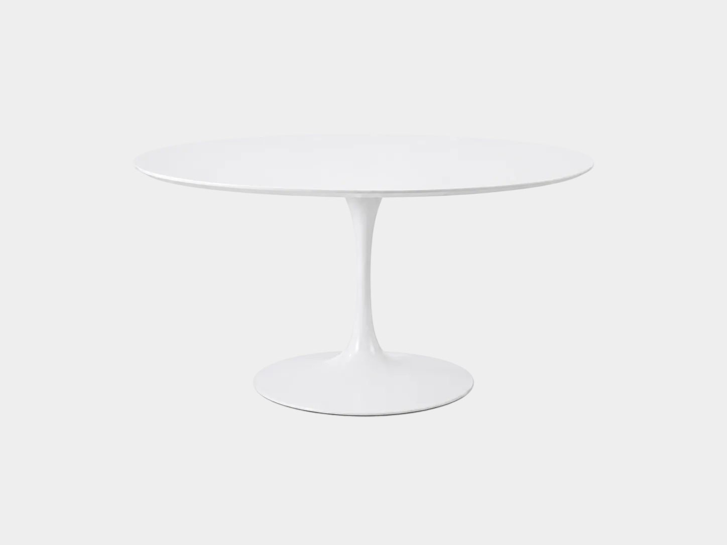 White Lacquer Round Tulip Dining Table
