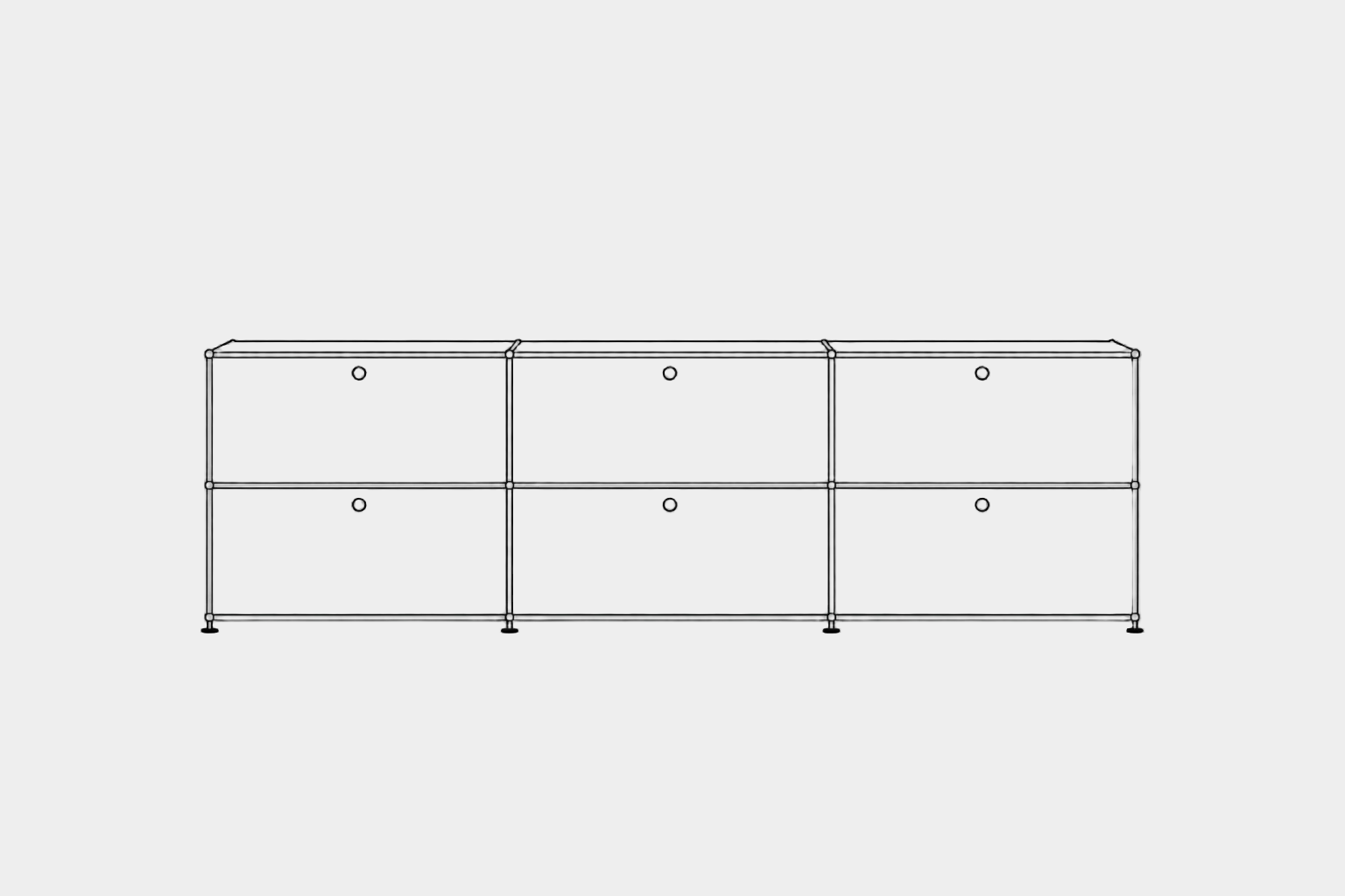 USM Haller C1AF Bed Nightstand