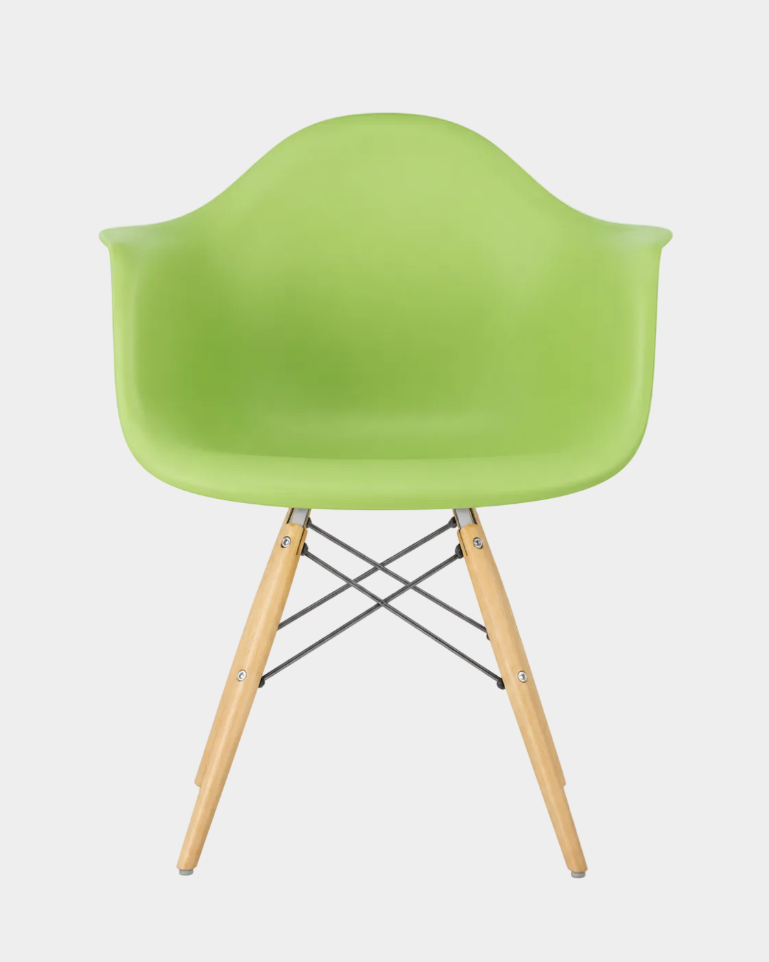 Eames Molded Plastic Armchair (Natural Wood Legs)