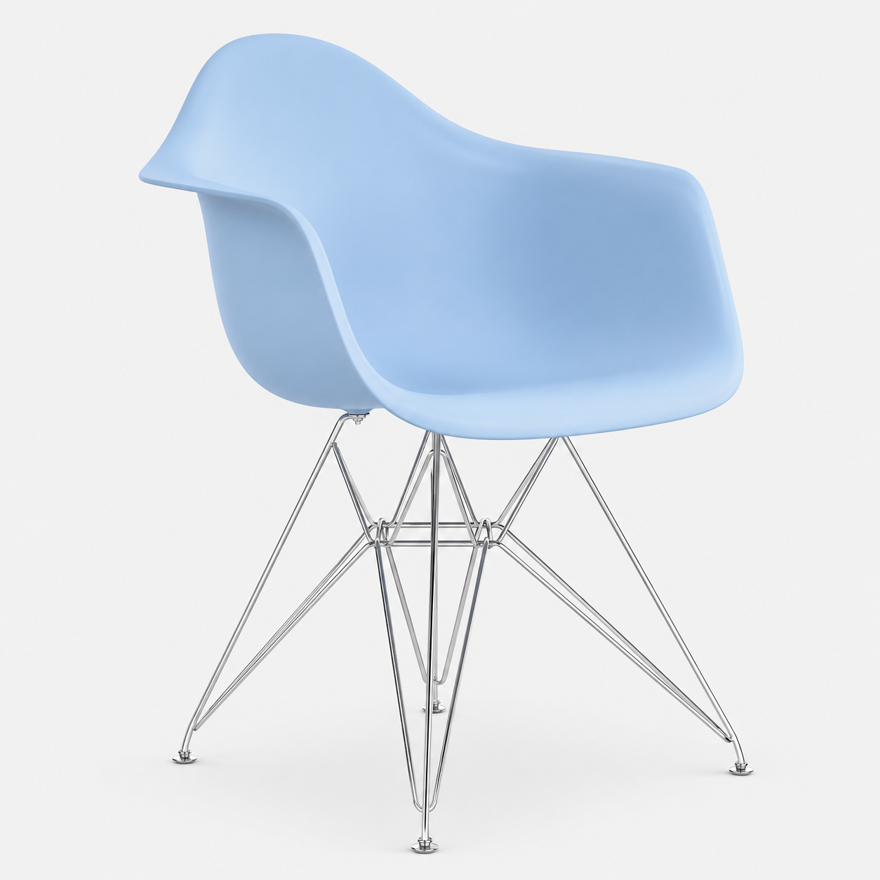 Eames Molded Plastic Armchair - Chrome Legs