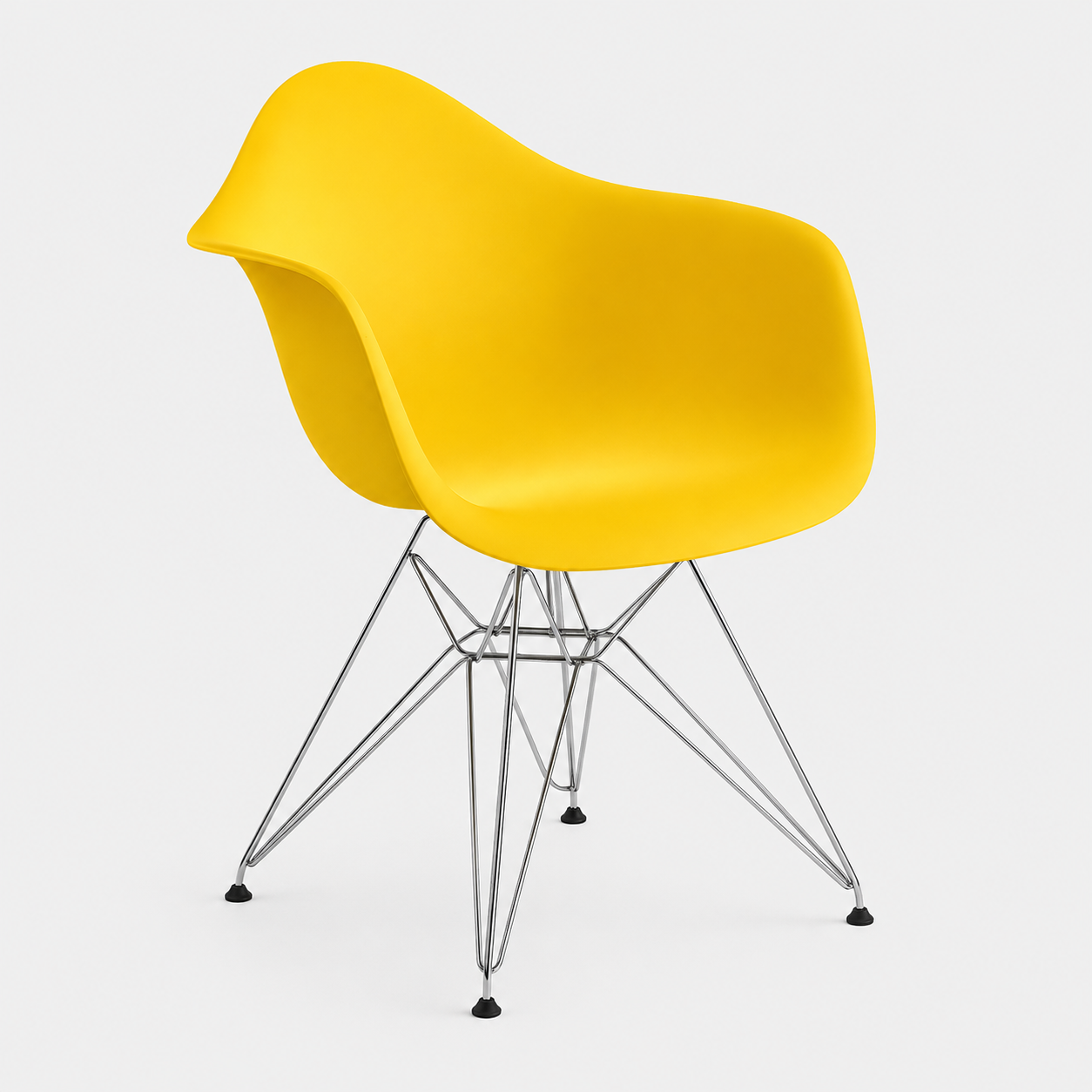Eames Molded Plastic Armchair - Chrome Legs