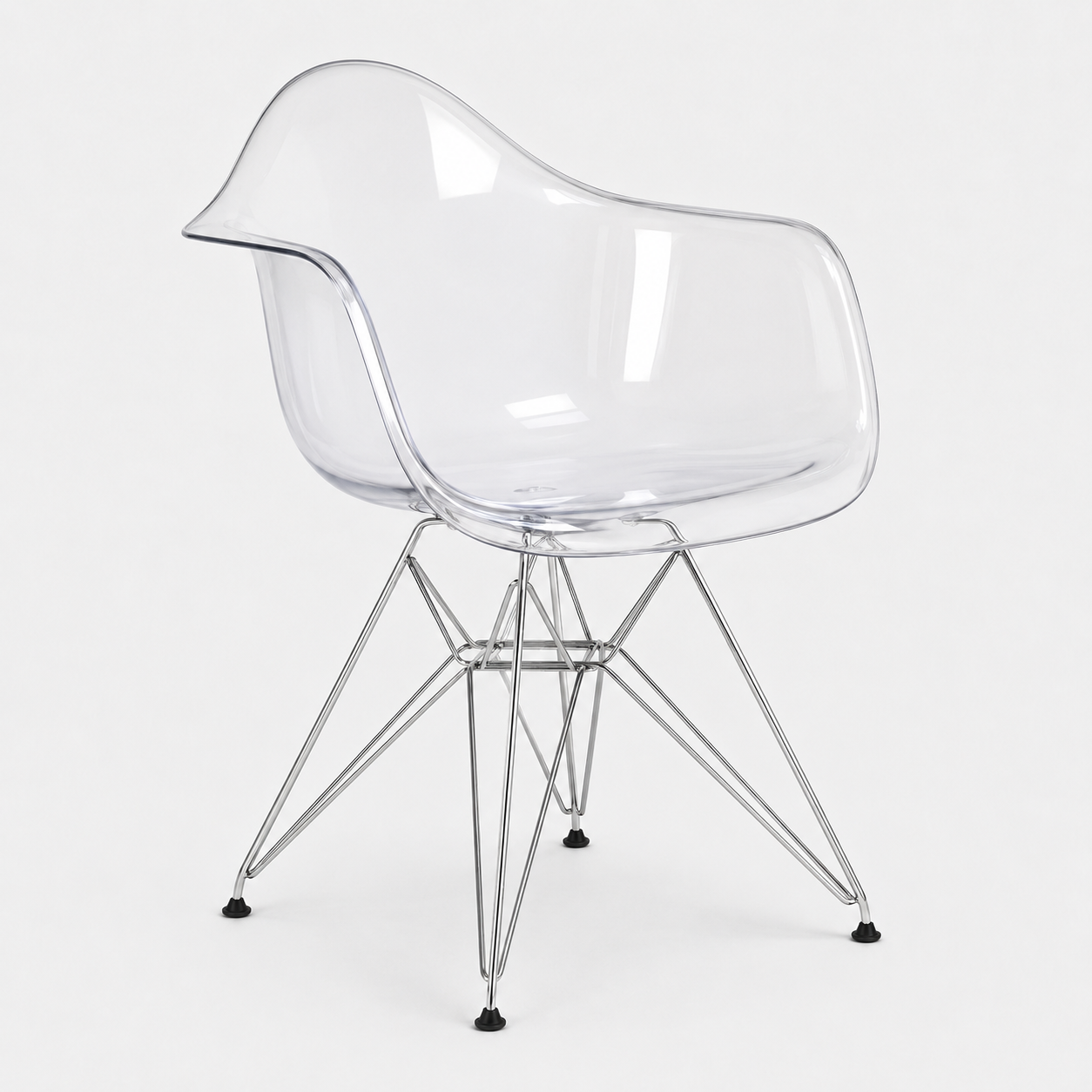Eames Molded Plastic Armchair - Chrome Legs