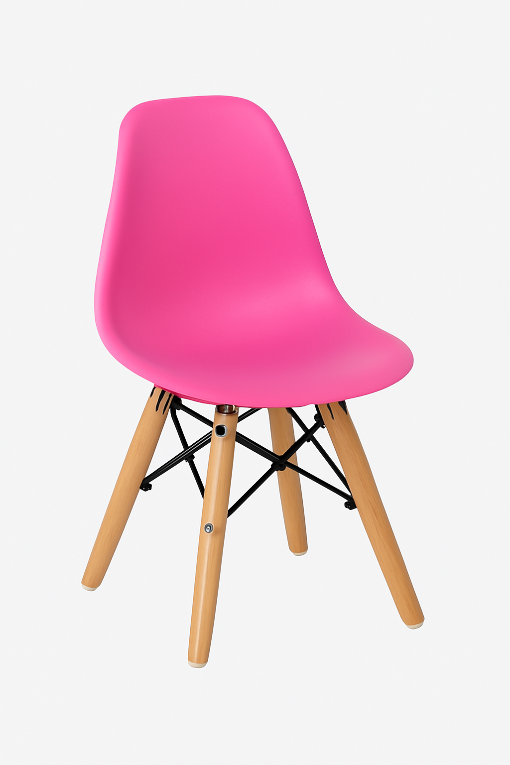Eames Eiffel Molded Plastic Kids Chair - Wooden Legs