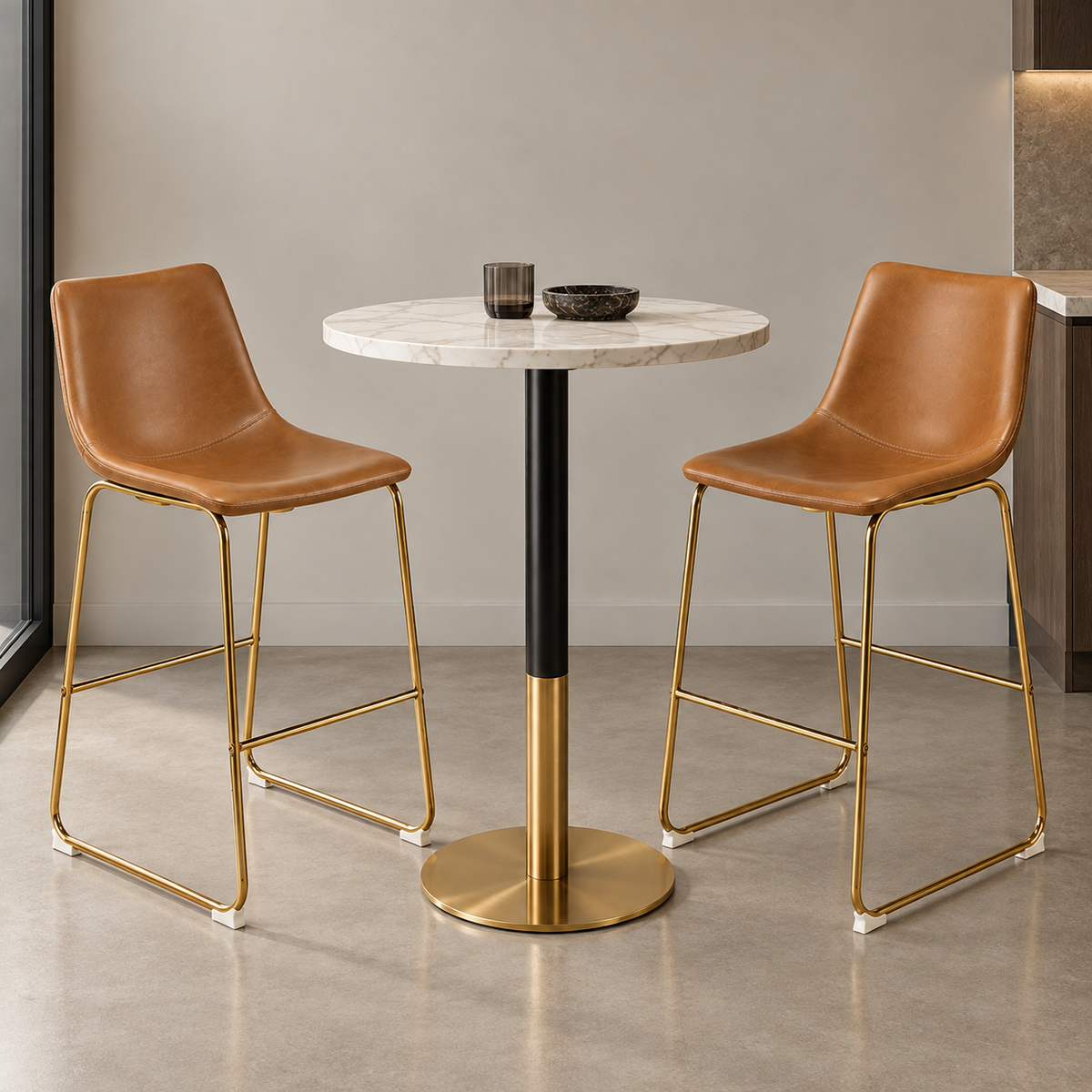 Landon Counter Stool (Gold Base)